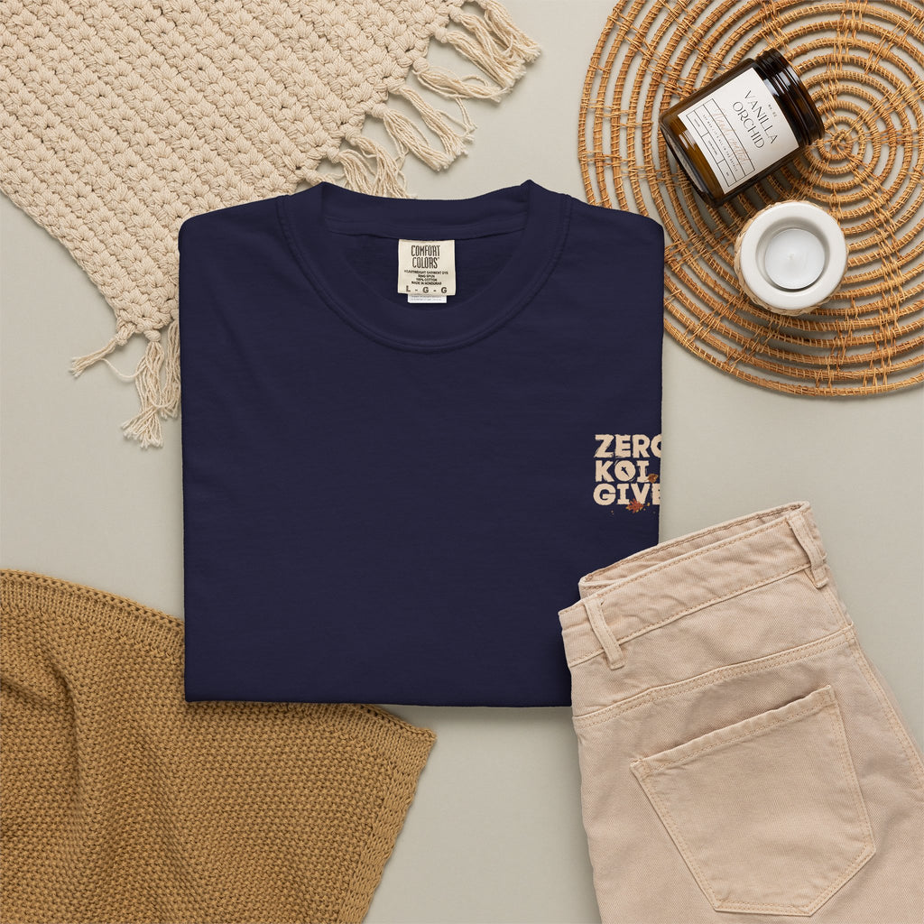 Koi Pond Graphic T-Shirt — 'Zero Koi Given' Japanese Koi Fish Tee